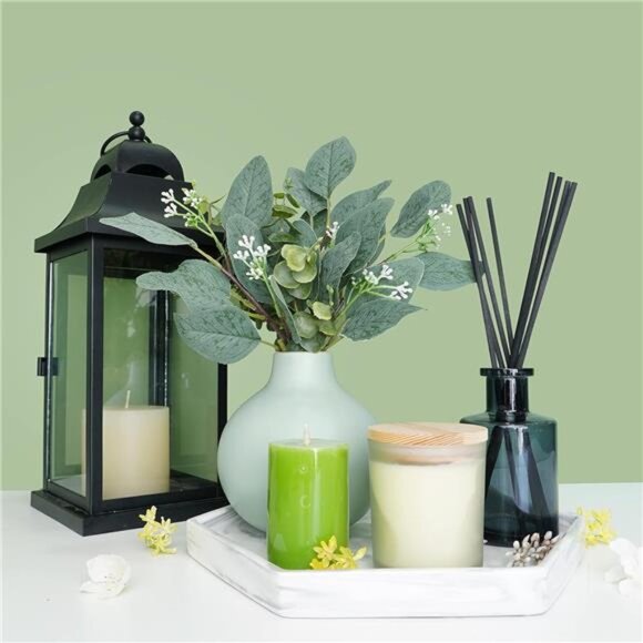 Mixed Eucalyptus Leaves Stems Bulk Artificial Eucalyptus Leaves Sprays Faux - Picture 6 of 7